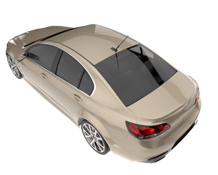 Modern car isolated on transparent background. 3d rendering - illustration png