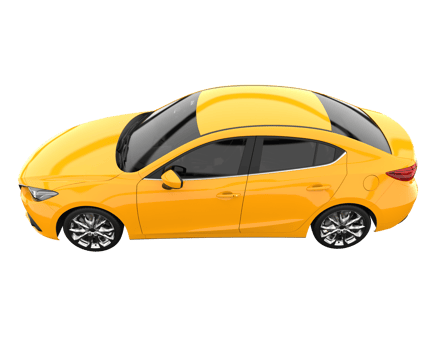 Modern car isolated on transparent background. 3d rendering - illustration png