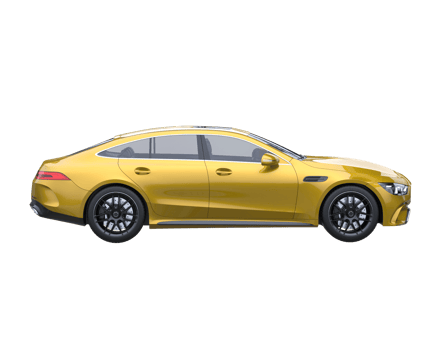 Modern car isolated on transparent background. 3d rendering - illustration png