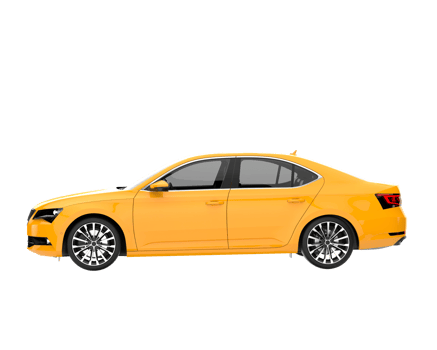 Modern car isolated on transparent background. 3d rendering - illustration png
