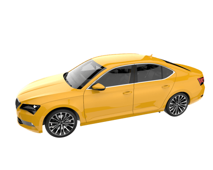 Modern car isolated on transparent background. 3d rendering - illustration png