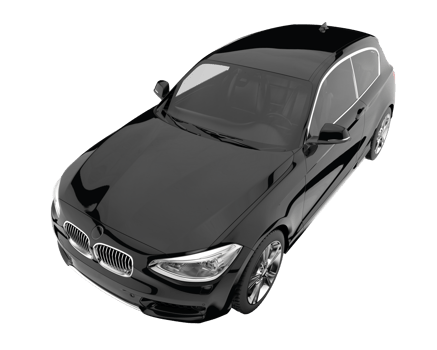 Modern car isolated on transparent background. 3d rendering - illustration png