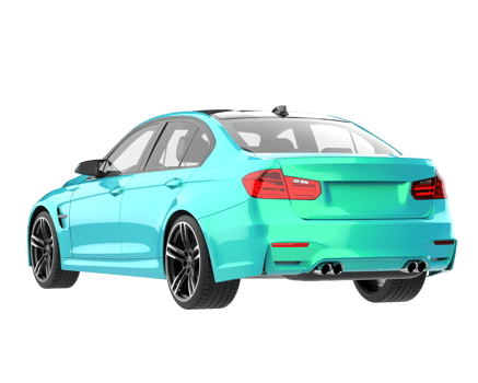Modern car isolated on transparent background. 3d rendering - illustration png