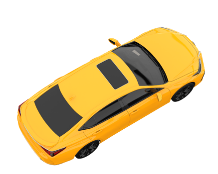 Modern car isolated on transparent background. 3d rendering - illustration png