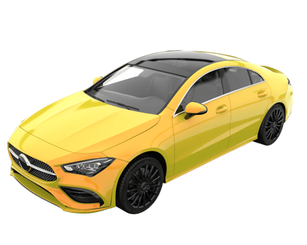 Modern car isolated on transparent background. 3d rendering - illustration png