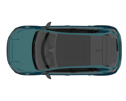 Modern car isolated on transparent background. 3d rendering - illustration png