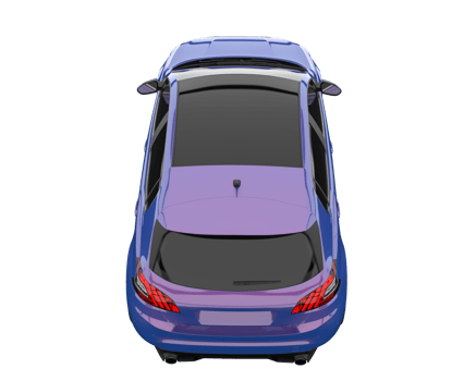 Modern car isolated on transparent background. 3d rendering - illustration png
