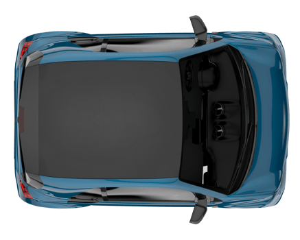 Modern car isolated on transparent background. 3d rendering - illustration png