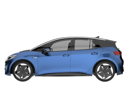 Modern car isolated on transparent background. 3d rendering - illustration png