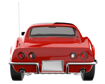 Muscle car isolated on transparent background. 3d rendering - illustration png