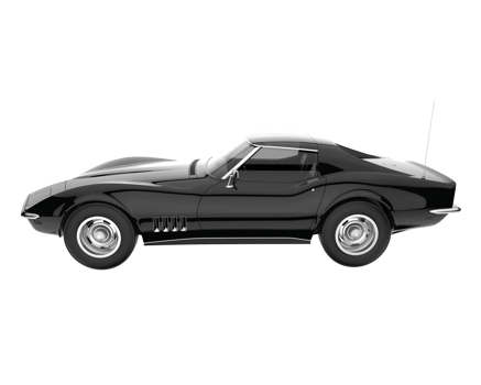 Muscle car isolated on transparent background. 3d rendering - illustration png