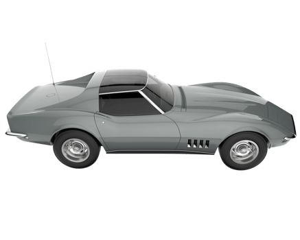 Muscle car isolated on transparent background. 3d rendering - illustration png
