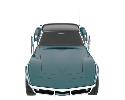 Muscle car isolated on transparent background. 3d rendering - illustration png
