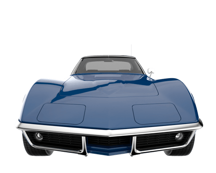 Muscle car isolated on transparent background. 3d rendering - illustration png
