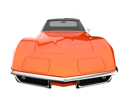 Muscle car isolated on transparent background. 3d rendering - illustration png