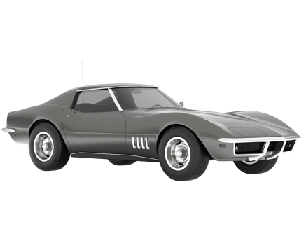 Muscle car isolated on transparent background. 3d rendering - illustration png