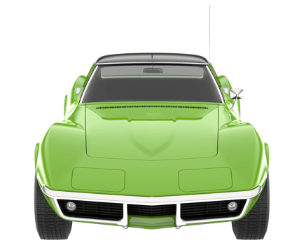 Muscle car isolated on transparent background. 3d rendering - illustration png