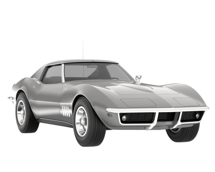 Muscle car isolated on transparent background. 3d rendering - illustration png