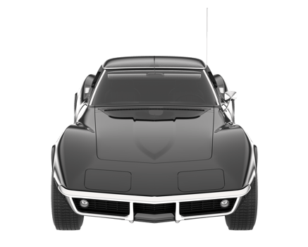 Muscle car isolated on transparent background. 3d rendering - illustration png