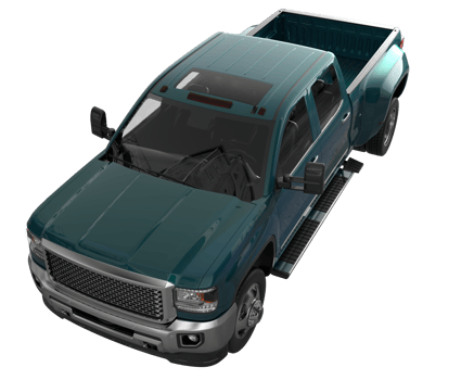 Pickup truck isolated on transparent background. 3d rendering - illustration png