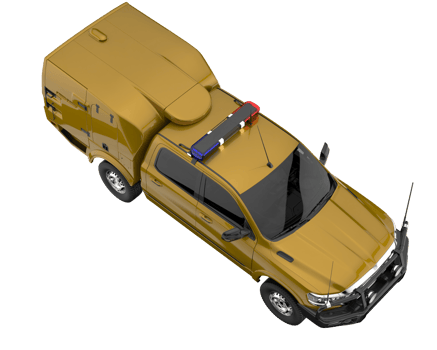 Pickup truck isolated on transparent background. 3d rendering - illustration png