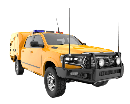 Pickup truck isolated on transparent background. 3d rendering - illustration png
