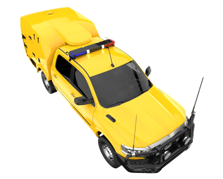 Pickup truck isolated on transparent background. 3d rendering - illustration png