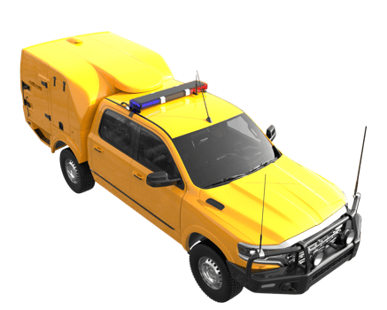 Pickup truck isolated on transparent background. 3d rendering - illustration png