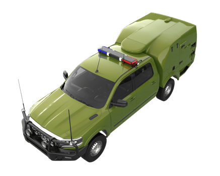 Pickup truck isolated on transparent background. 3d rendering - illustration png
