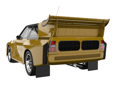 Race car isolated on transparent background. 3d rendering - illustration png