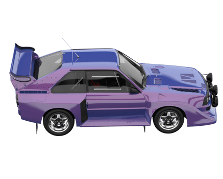 Race car isolated on transparent background. 3d rendering - illustration png