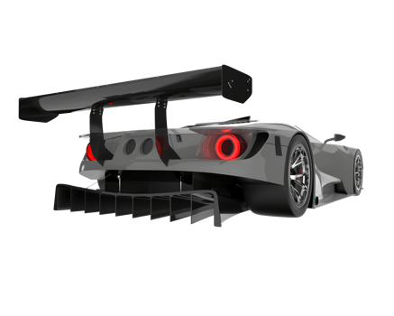 Race car isolated on transparent background. 3d rendering - illustration png