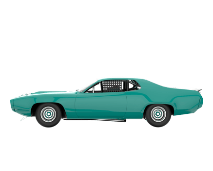Race car isolated on transparent background. 3d rendering - illustration png