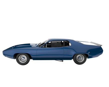 Race car isolated on transparent background. 3d rendering - illustration png