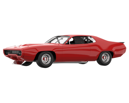 Race car isolated on transparent background. 3d rendering - illustration png