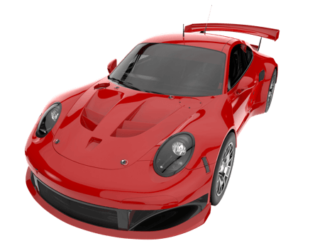 Race car isolated on transparent background. 3d rendering - illustration png