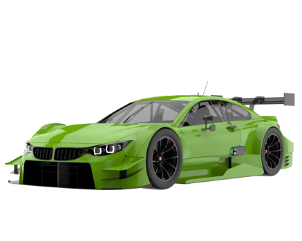 Race car isolated on transparent background. 3d rendering - illustration png