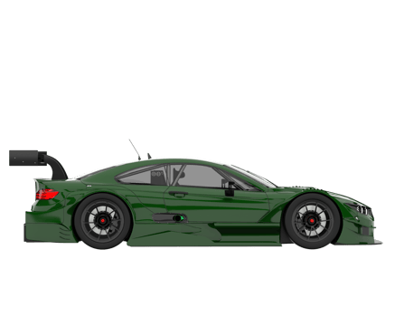 Race car isolated on transparent background. 3d rendering - illustration png