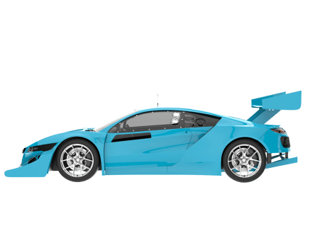 Race car isolated on transparent background. 3d rendering - illustration png