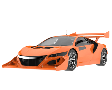 Race car isolated on transparent background. 3d rendering - illustration png