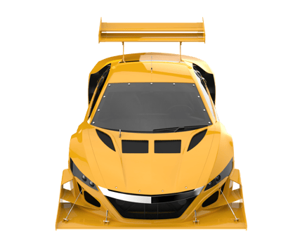 Race car isolated on transparent background. 3d rendering - illustration png