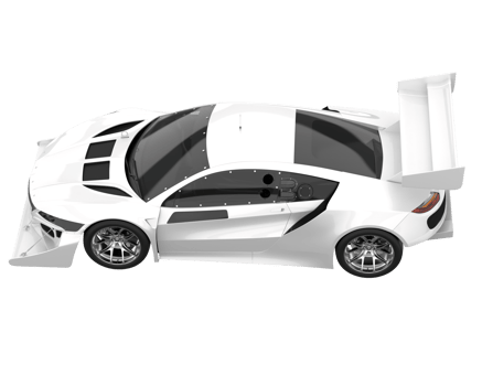 Race car isolated on transparent background. 3d rendering - illustration png
