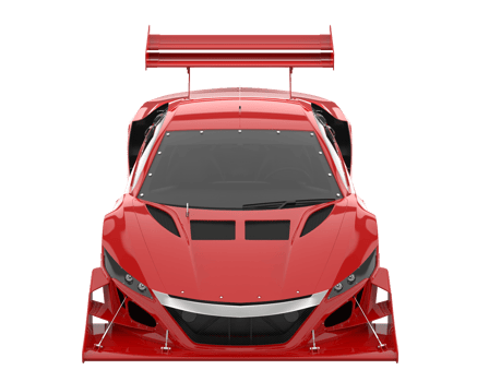 Race car isolated on transparent background. 3d rendering - illustration png