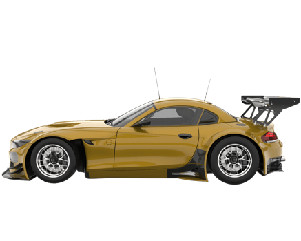 Race car isolated on transparent background. 3d rendering - illustration png