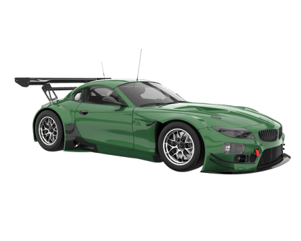 Race car isolated on transparent background. 3d rendering - illustration png