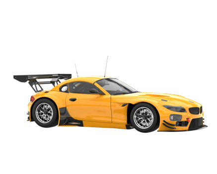 Race car isolated on transparent background. 3d rendering - illustration png