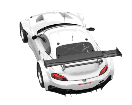 Race car isolated on transparent background. 3d rendering - illustration png