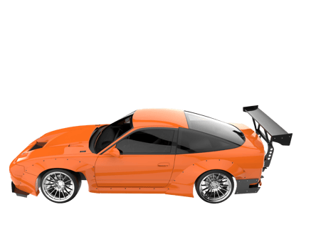 Race car isolated on transparent background. 3d rendering - illustration png