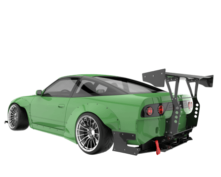 Race car isolated on transparent background. 3d rendering - illustration png