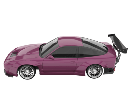 Race car isolated on transparent background. 3d rendering - illustration png